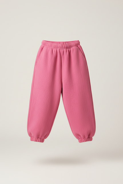 Pantalon Baggy Rose Molletonné Hiver Chaud Enfant - vue 3