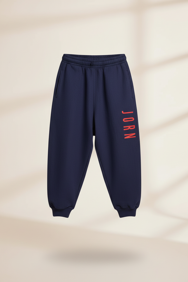 Pantalon Baggy Bleu Marine Molleton Imprimé Garçon - vue 3