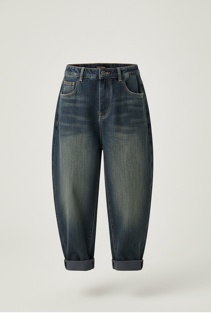 Pantalon Baggy Jean Ample Délavé Garçon - Bleu - vue 3