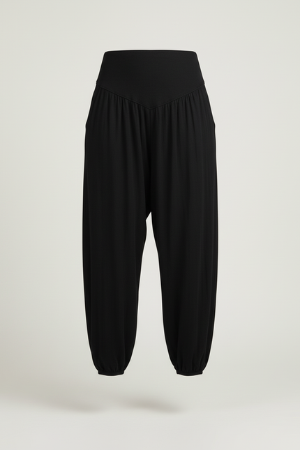 Pantalon Baggy Noir Ample Fluide Confortable Femme - Viscose - vue 3