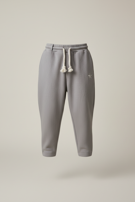 Pantalon Baggy Gris Molleton Brodé Décontracté Garçon - vue 3