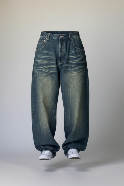 Pantalon Baggy Garçon Skate - Bleu Jean - vue 3