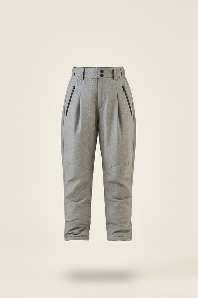 Pantalon Baggy Gris Plissé Bretelles Enfant - Polyester - vue 3