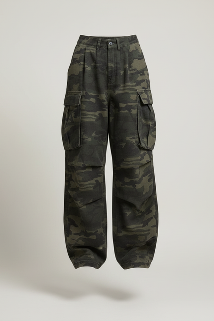 Pantalon Camo Baggy - Imprimé Toile - vue 3