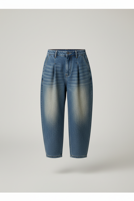 Pantalon Baggy Jean Bleu Ample Garçon Décontracté - vue 3