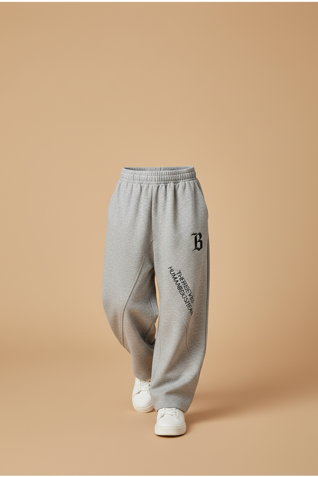 Pantalon Baggy Gris Molletonné Ample Sport Imprimé Garçon - vue 3