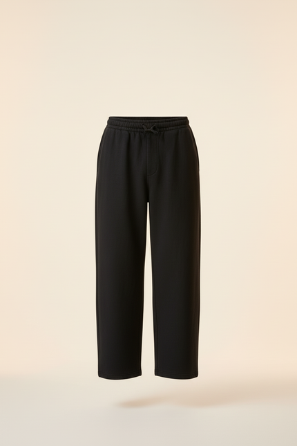 Pantalon Baggy Homme Noir Taille Élastique - Laine - vue 3