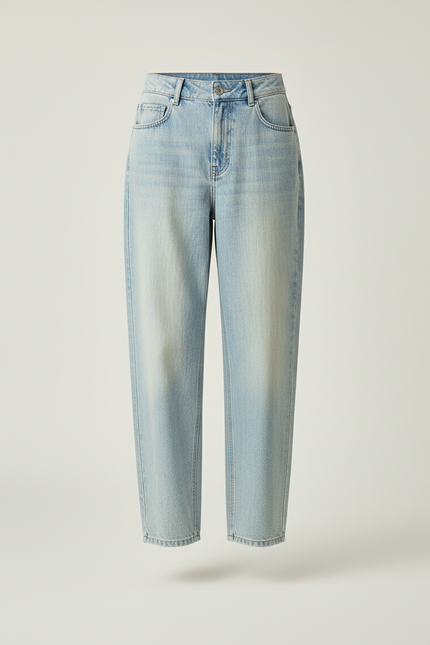 Pantalon Baggy Bleu Clair Droit Décontracté Femme - Jean - vue 3