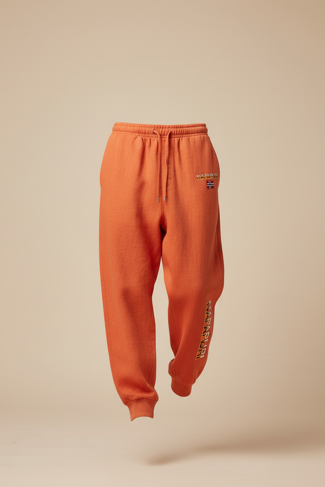 Pantalon Baggy Orange Molleton Cordon Ample Homme - vue 3