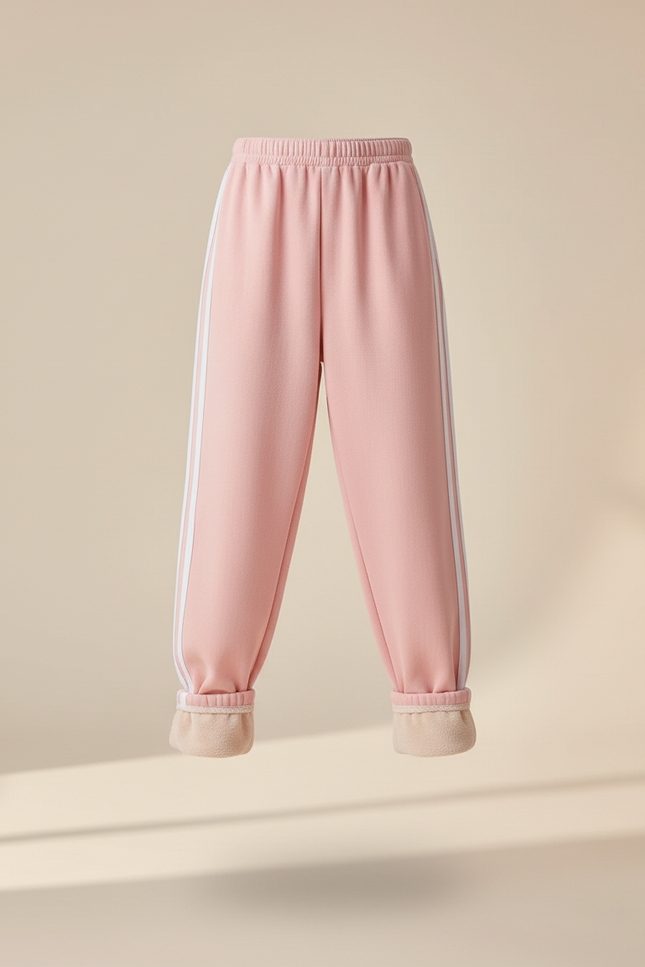 Pantalon Baggy Rose Doublé Rayures Blanches Enfant - Molleton - vue 3