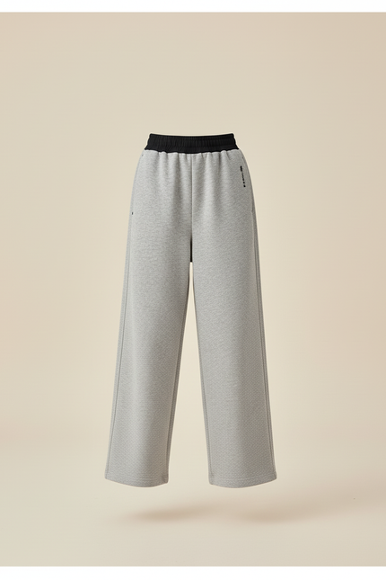 Pantalon Baggy Fille Gris Jogging - Molleton - vue 3