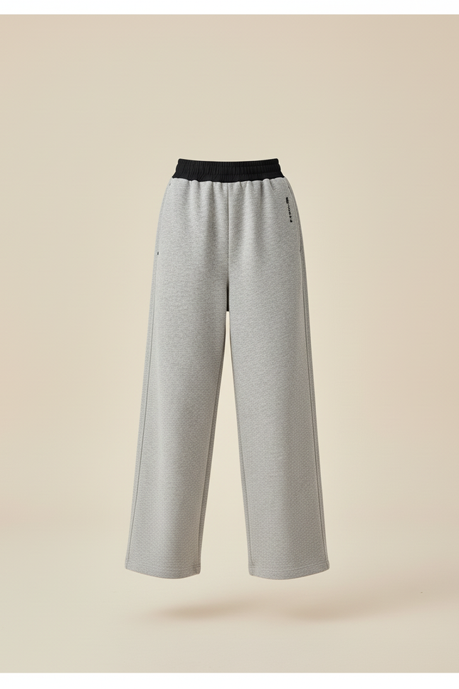 Pantalon Baggy Fille Gris Jogging - Molleton - vue 3