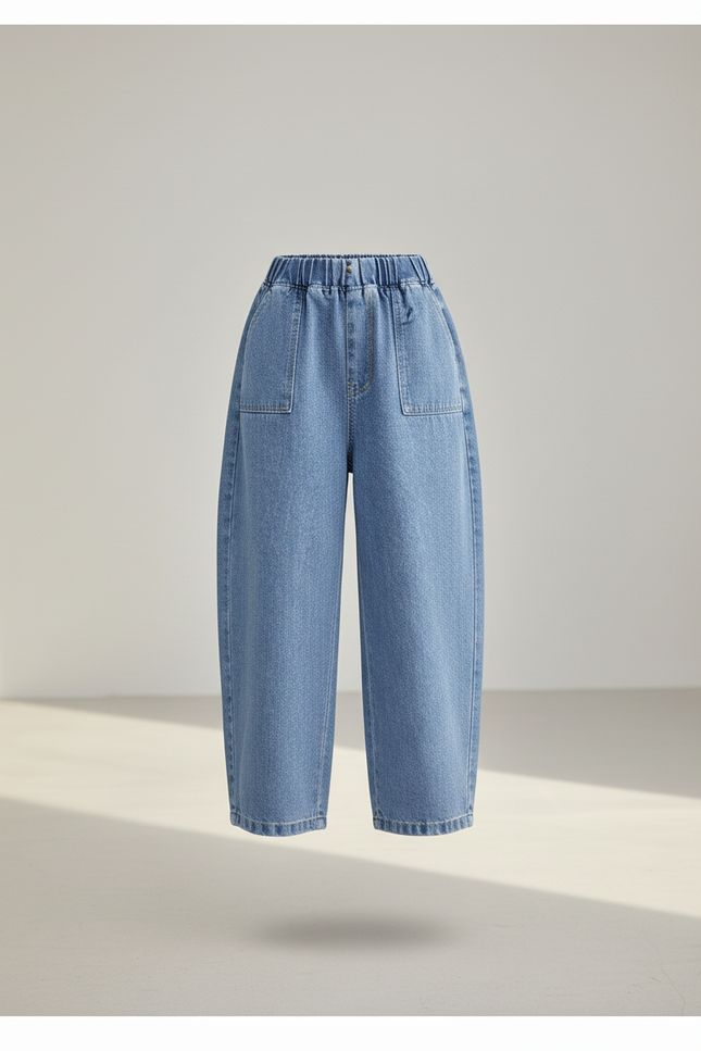 Pantalon Baggy Jean Bleu Ample Confortable Enfant - vue 3