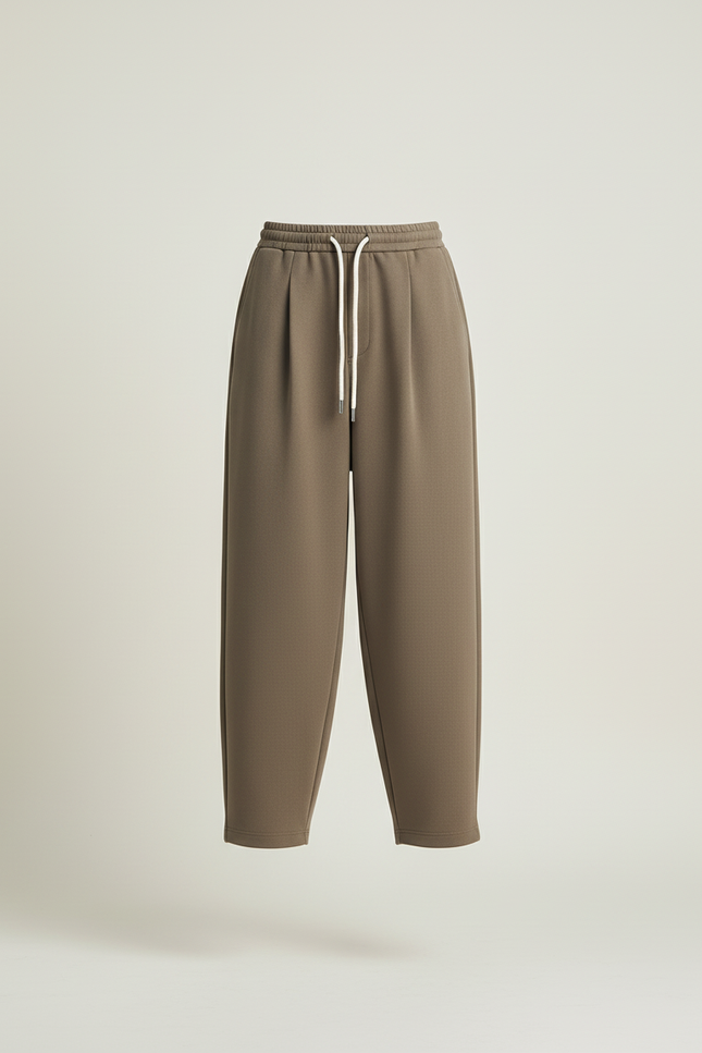 Pantalon Baggy Kaki Ample Cordon Décontracté - Molleton - vue 3