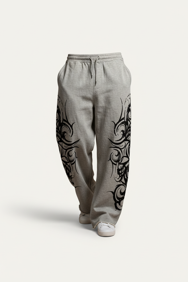 Pantalon De Survetement Baggy - Gris Molleton - vue 3