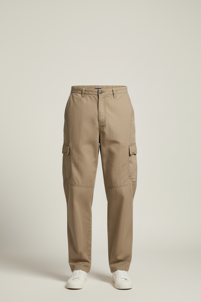 Pantalon Beige Baggy - Toile - vue 3