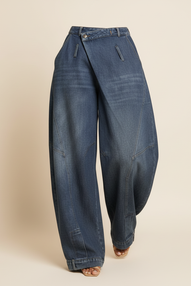 Pantalon Baggy Hip Hop Femme - Bleu Jean - vue 3