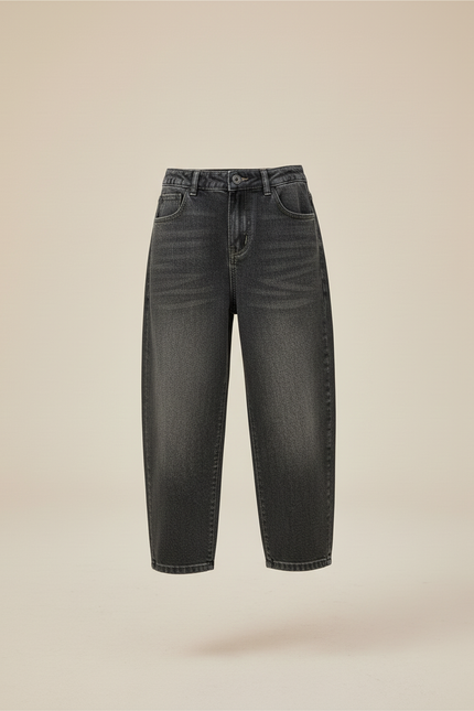 Pantalon Baggy Jean Gris Ample Décontracté Garçon - vue 3