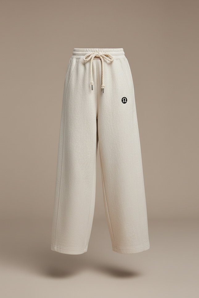 Pantalon Baggy Crème Ample Décontracté Sport Enfant - Beige Molleton - vue 3