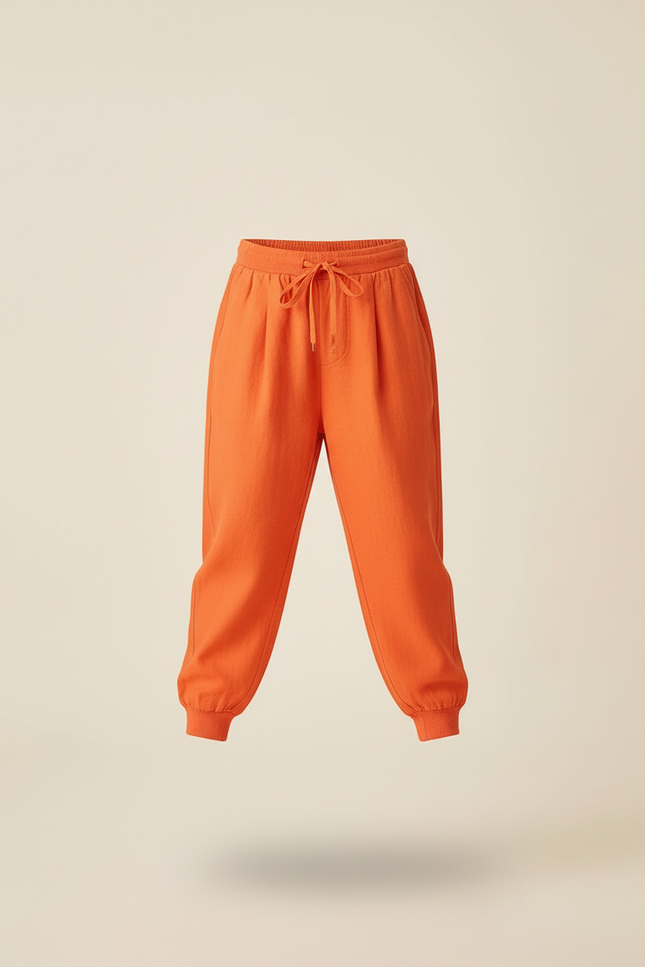 Pantalon Baggy Orange Lin Ample Décontracté Enfant - vue 3