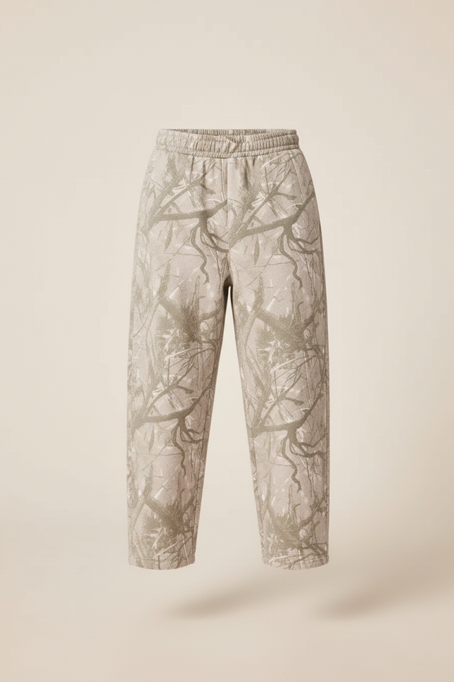 Pantalon Baggy Camouflage Gris Ample Décontracté Enfant - Molleton - vue 3