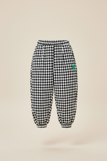 Pantalon Baggy Carreaux Noir Blanc Molletonné Garçon - Multicolore - vue 3