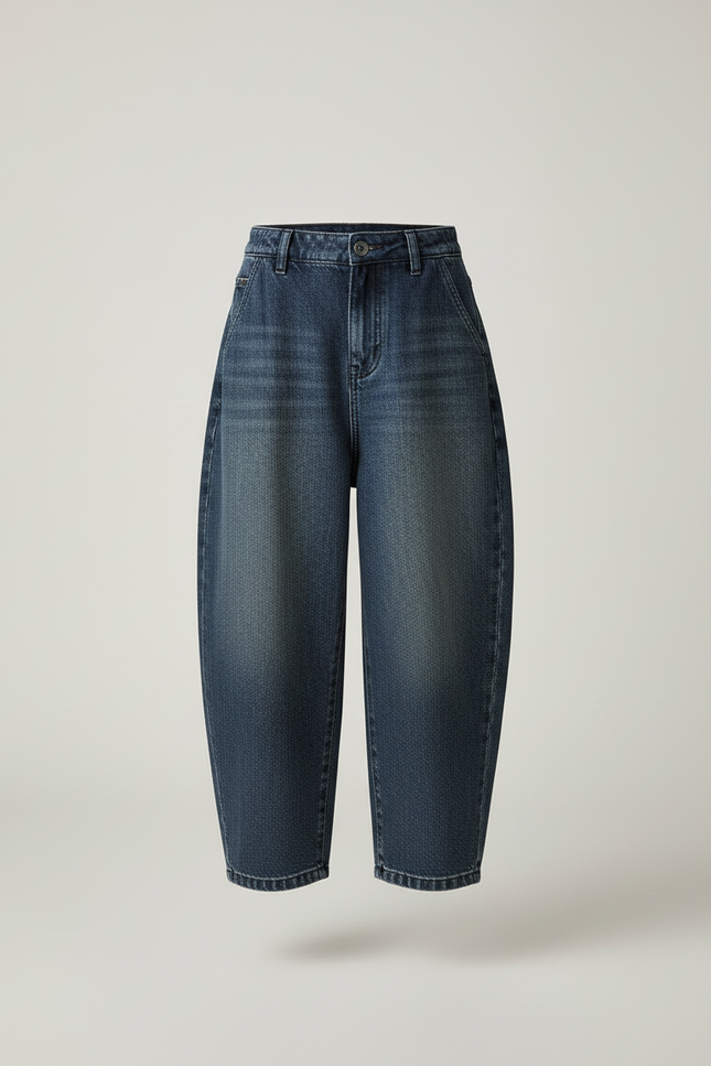 Pantalon Baggy Garçon Bleu Marine Parachute - Jean - vue 3