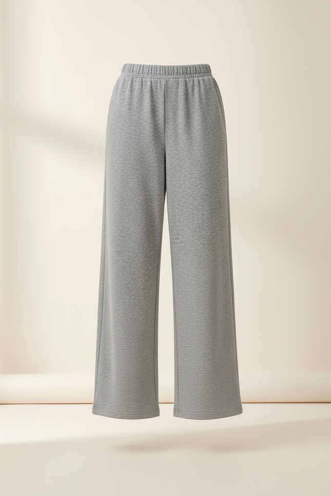 Pantalon Baggy Gris Molletonné Ample Confortable Décontracté - vue 3