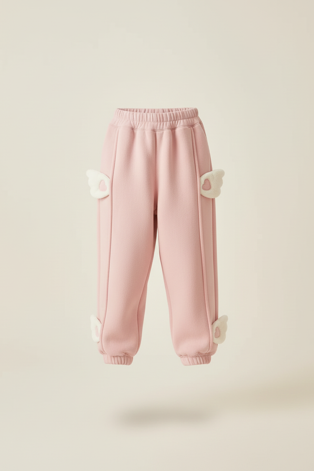 Pantalon Baggy Rose Molleton Ailes Ample Enfant - vue 3