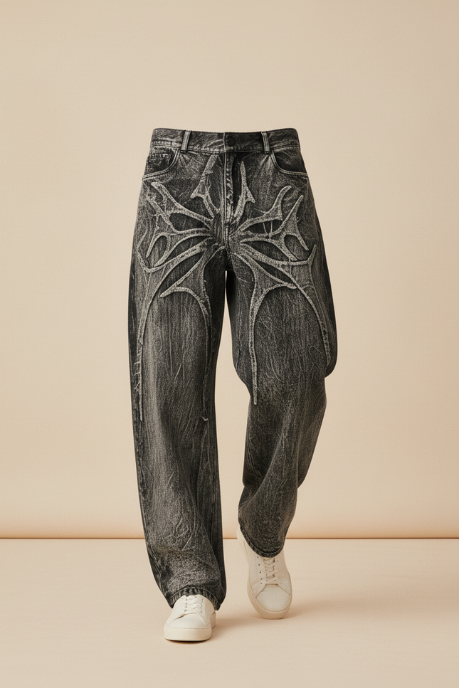Pantalon Baggy Y2k - Gris Jean - vue 3