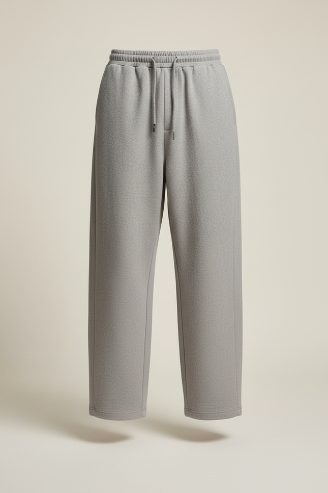 Pantalon Baggy Gris Ample Molleton Cordon Homme - vue 3