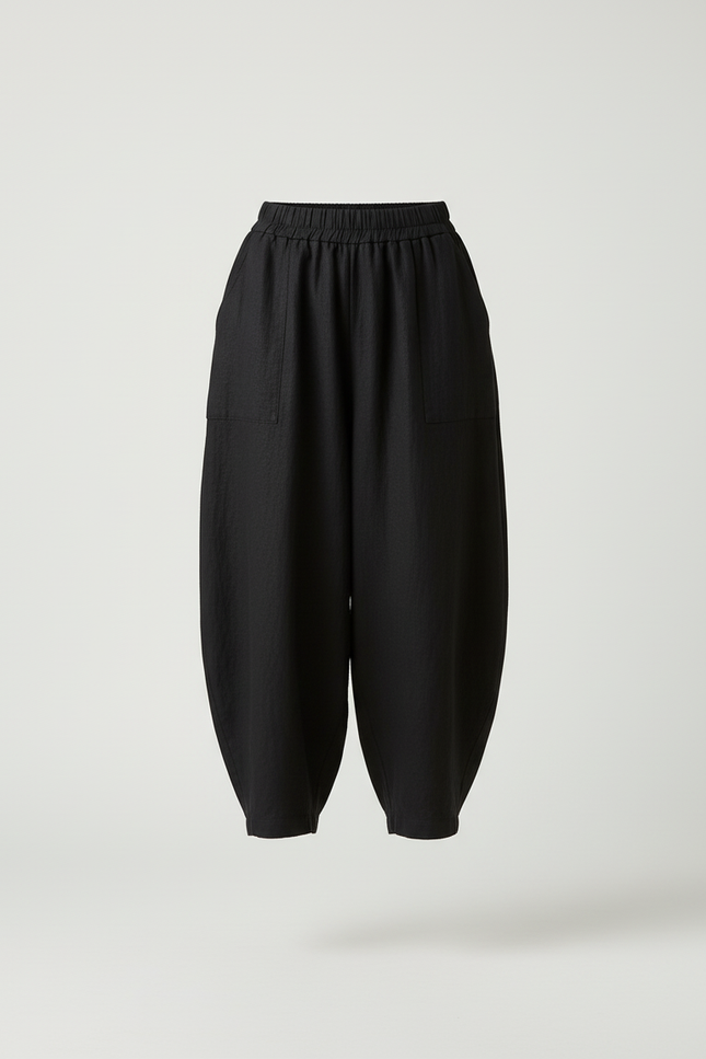 Pantalon Sport Baggy Femme - Noir Lin - vue 3