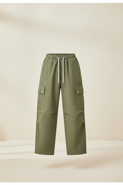 Pantalon Baggy Kaki Coton Ample Cargo Enfant - vue 3