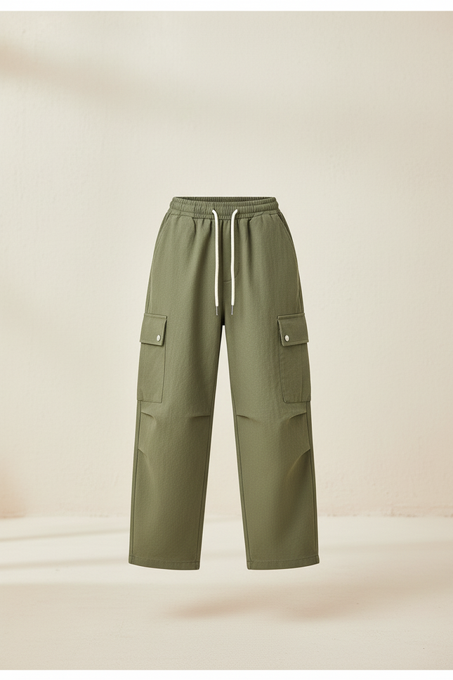 Pantalon Baggy Kaki Coton Ample Cargo Enfant - vue 3