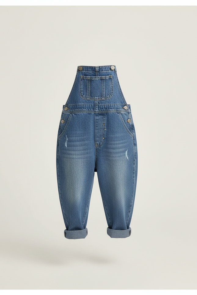 Pantalon Baggy Jean Denim Ample Garçon Enfant - Bleu - vue 3