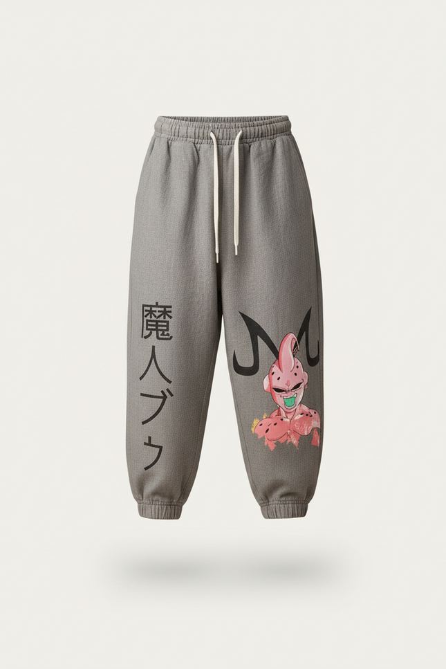 Pantalon Baggy Gris Coton Ample Majin Buu Fille - vue 3