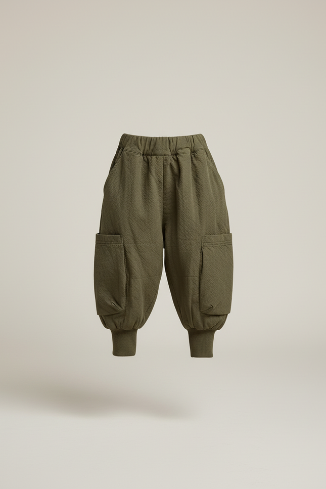 Pantalon Baggy Kaki Ample Matelassé Enfant - Molleton - vue 3