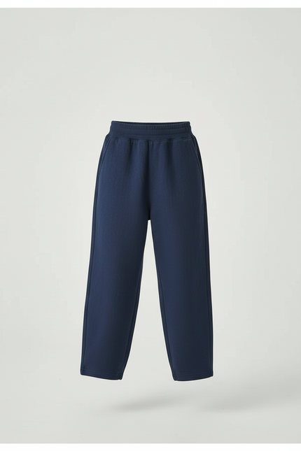 Pantalon Baggy Bleu Marine Molleton Ample Enfant Doux - vue 3