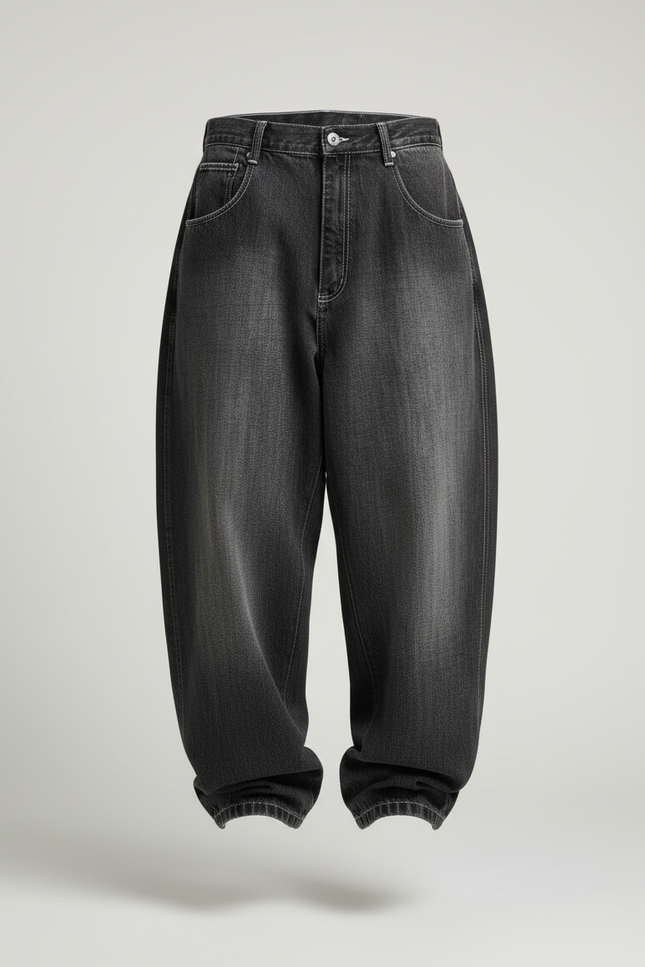 Pantalon Baggy Skate - Gris Jean - vue 3