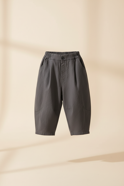 Pantalon Baggy Gris Coton Ample Décontracté Garçon - vue 3