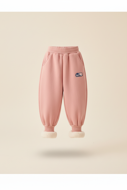 Pantalon Baggy Rose Velours Doux Chaud Enfant - Molleton - vue 2