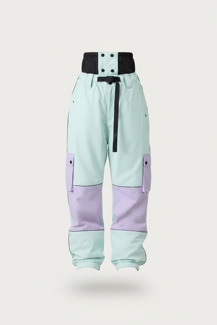 Pantalon Baggy Bicolore Imperméable Ski Neige Femme - Multicolore Polyester - vue 3