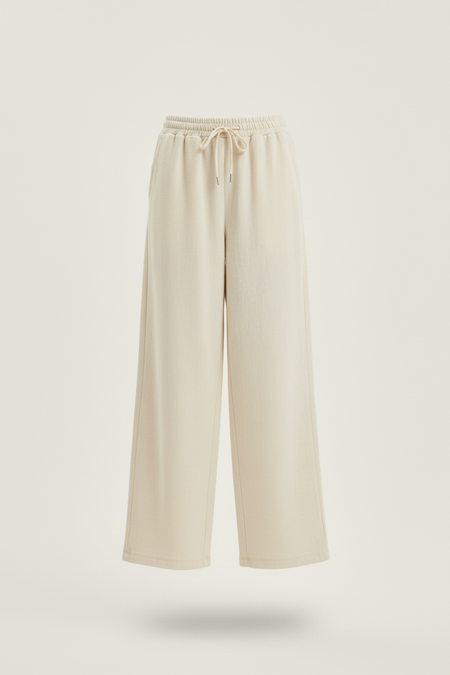 Pantalon Baggy Beige Cordon Ample Décontracté Femme - Molleton - vue 3