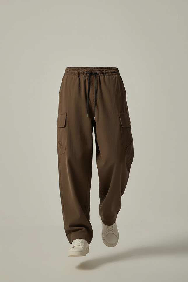 Pantaloni Militari Baggy - Marron Toile - vue 3