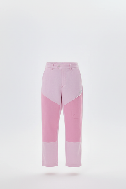 Pantalon Baggy Rose Bicolore Ample Patchwork Décontracté - Coton - vue 3