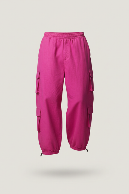 Pantalon Baggy Cargo Rose Ample Coton Homme - vue 3