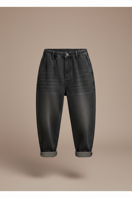 Pantalon Baggy Denim Gris Ample Garçon Décontracté - Jean - vue 3