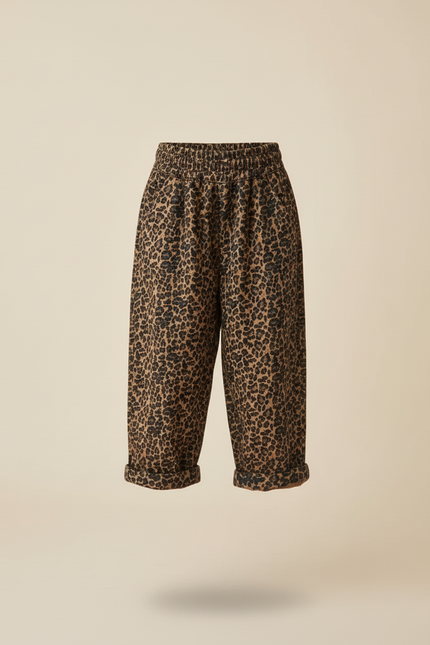 Pantalon Baggy Léopard Ample Confortable Fille - Imprimé Toile - vue 3