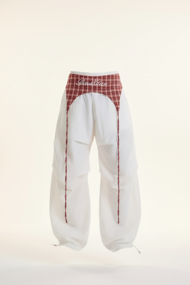 Pantalon Baggy Blanc Plissé Ample Décontracté Homme - Polyester - vue 3