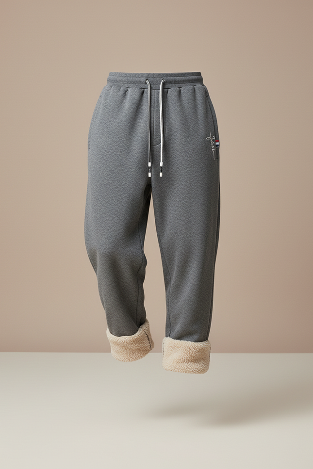 Pantalon Baggy Gris Molleton Chaud Ample Homme - vue 3